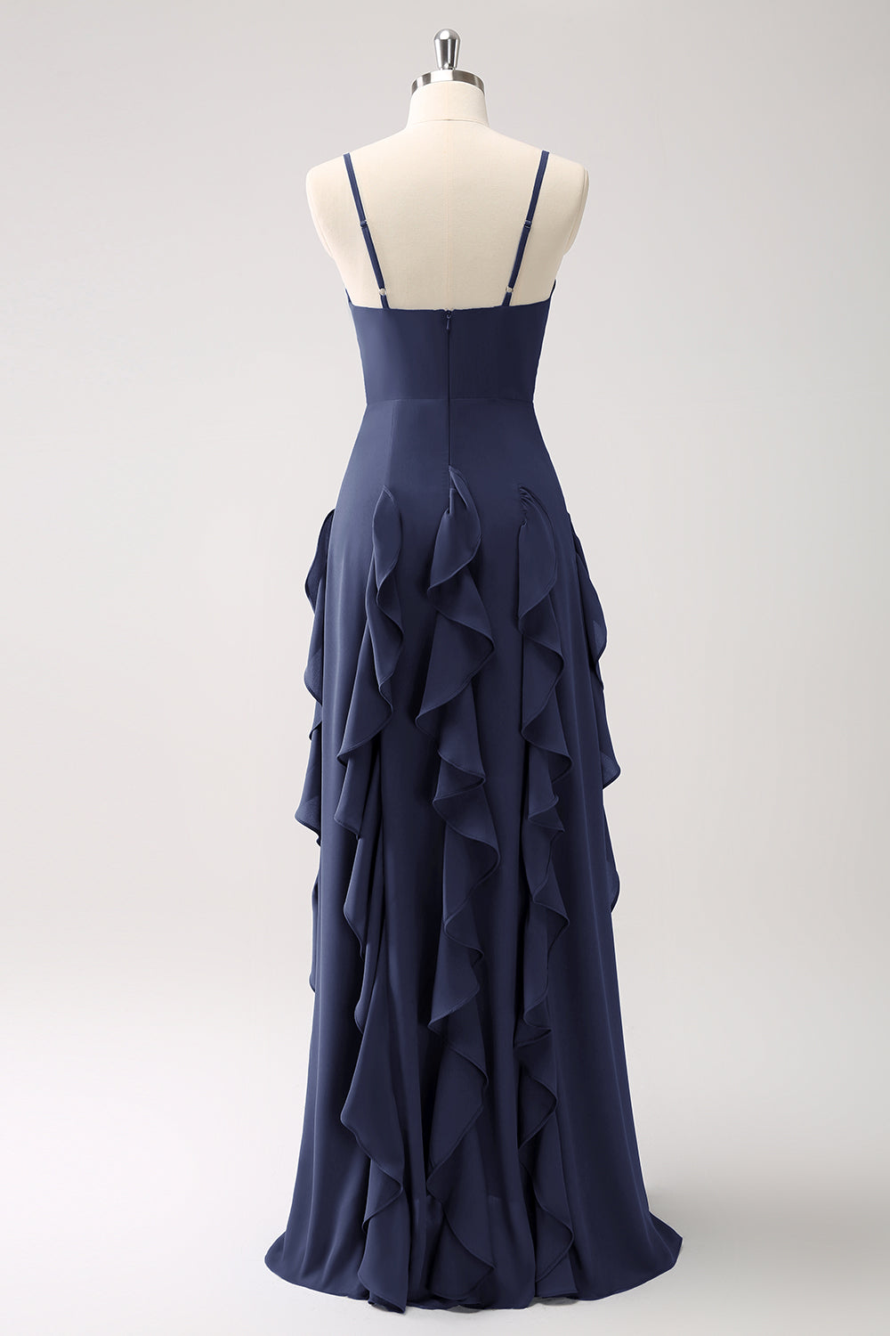 Dark Green A-Line Corset Bridesmaid Dress with Ruffles