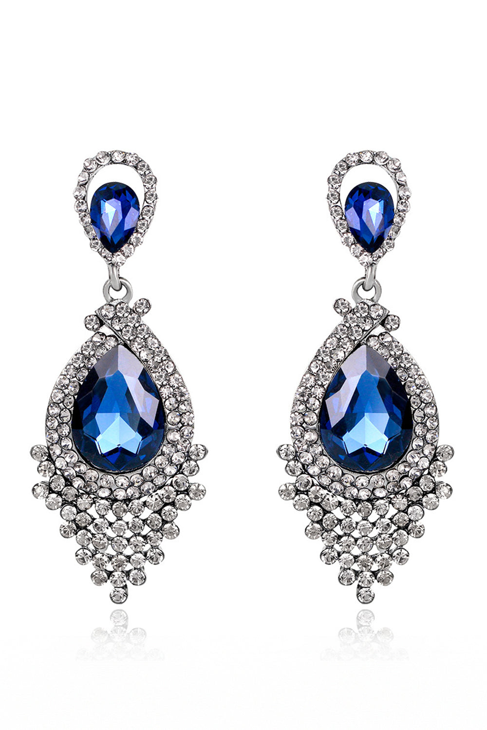 Champagne Luxury Tassel Glass Drop Earrings