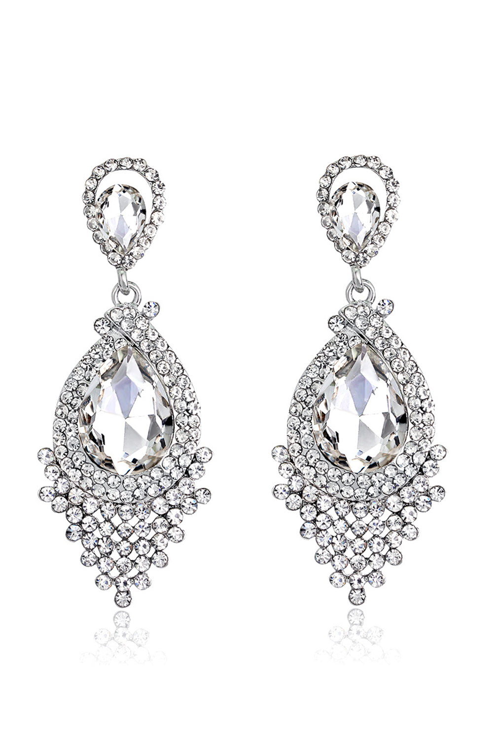 Champagne Luxury Tassel Glass Drop Earrings