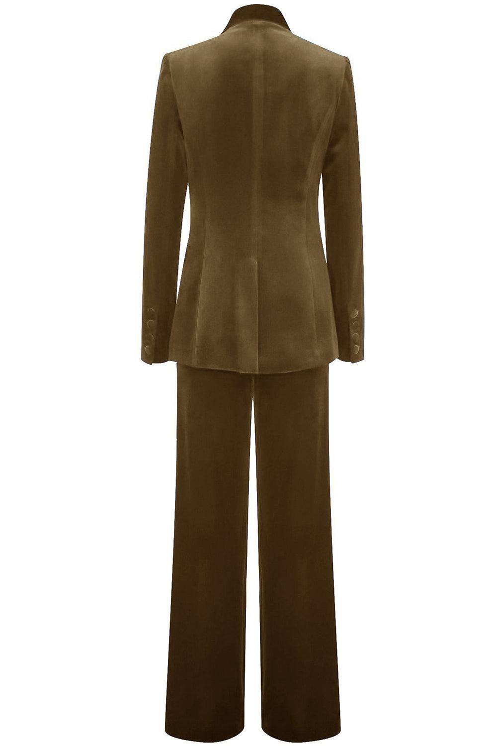 Blue Velvet Notched Lapel Women's Formal Suits