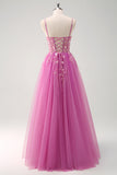 Green Corset Applique A-Line Prom Dress with Sequins