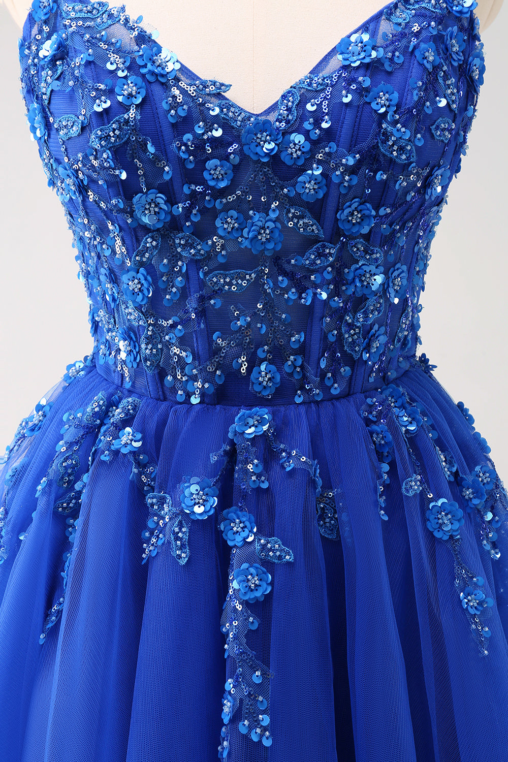 Green Corset Applique A-Line Prom Dress with Sequins