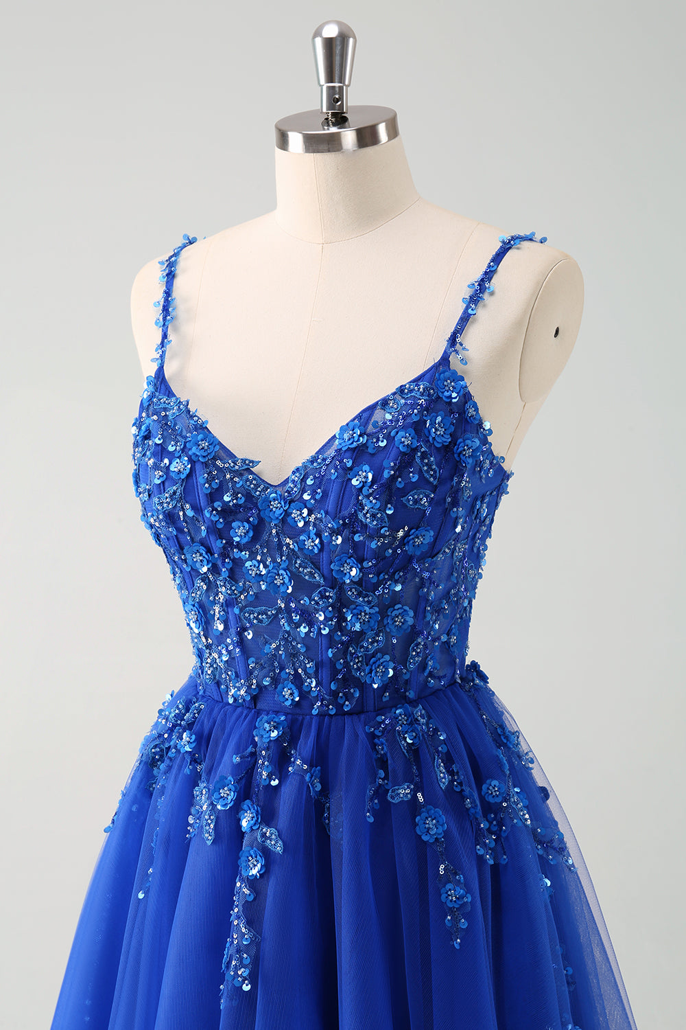 Green Corset Applique A-Line Prom Dress with Sequins