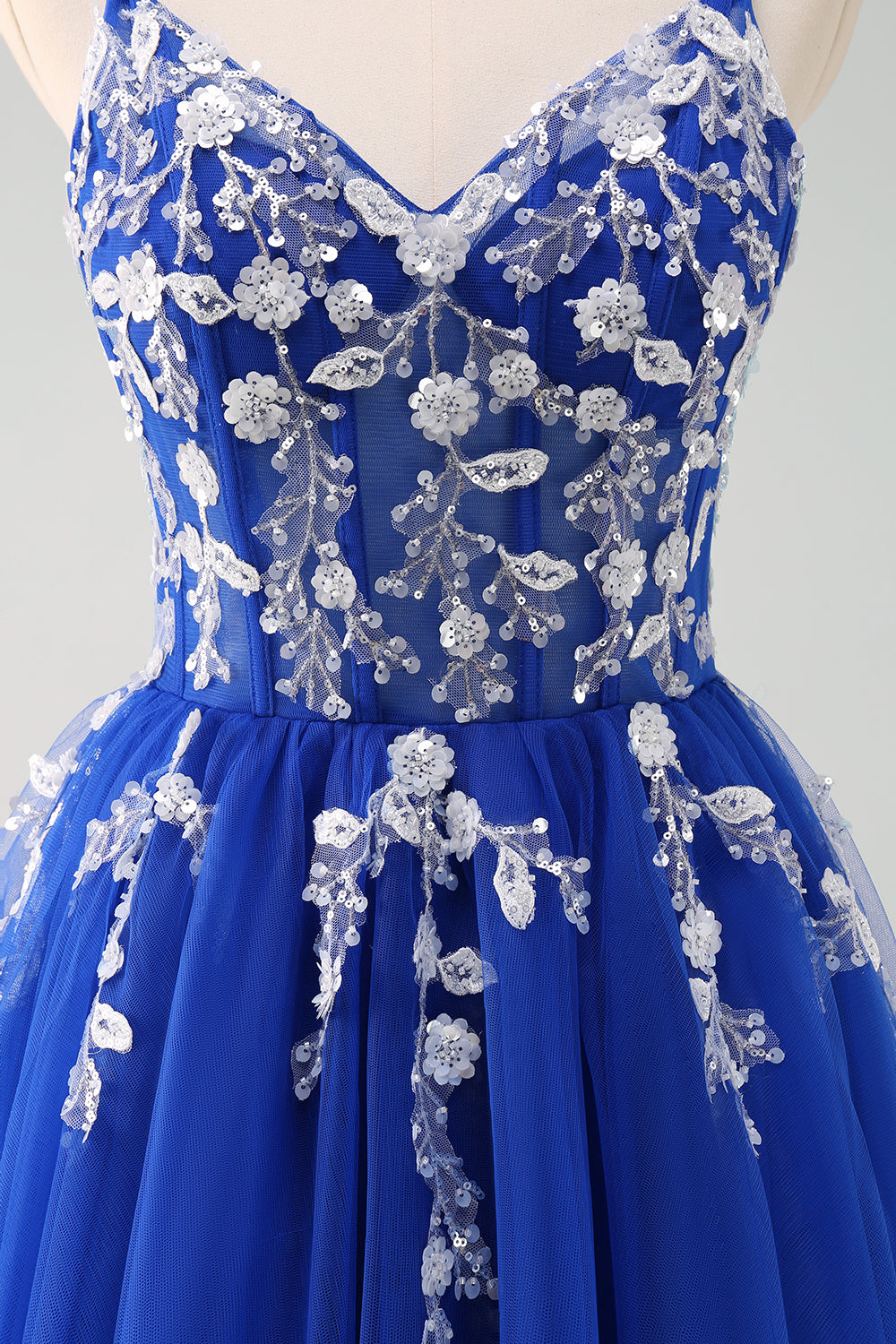 Green Corset Applique A-Line Prom Dress with Sequins