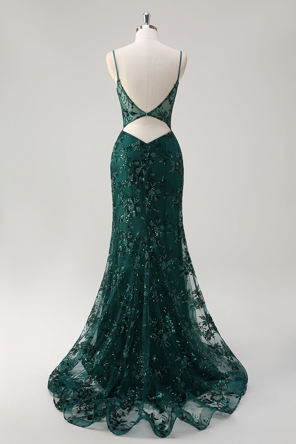 Royal Blue Corset Sequined Applique Mermaid Prom Dress