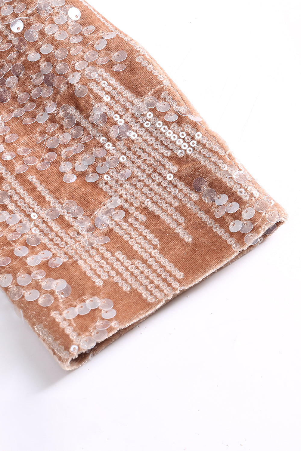 Sparkly Dusty Rose Velvet Notched Lapel Sequins 2 Piece Suits