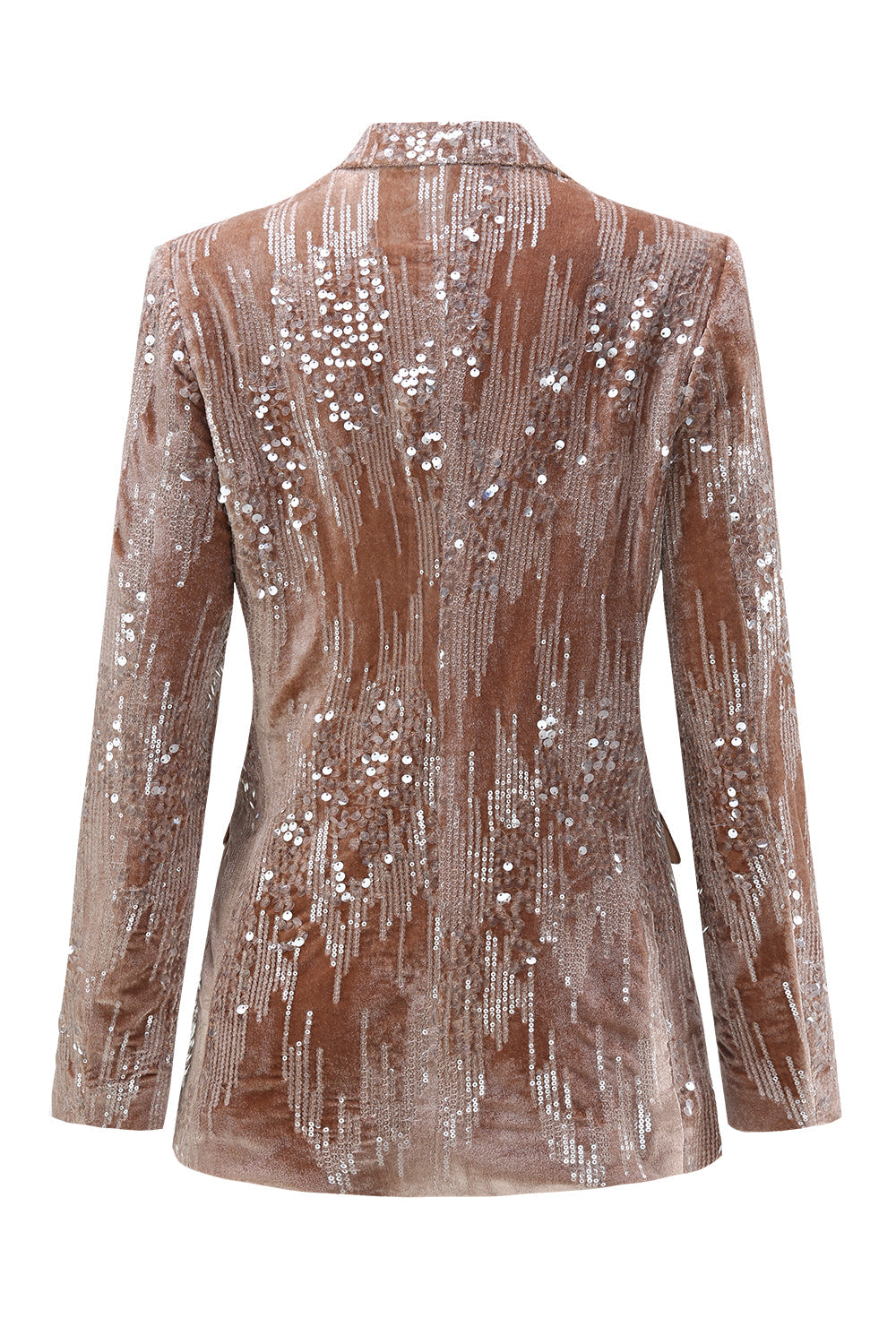 Sparkly Dusty Rose Velvet Notched Lapel Sequins 2 Piece Suits