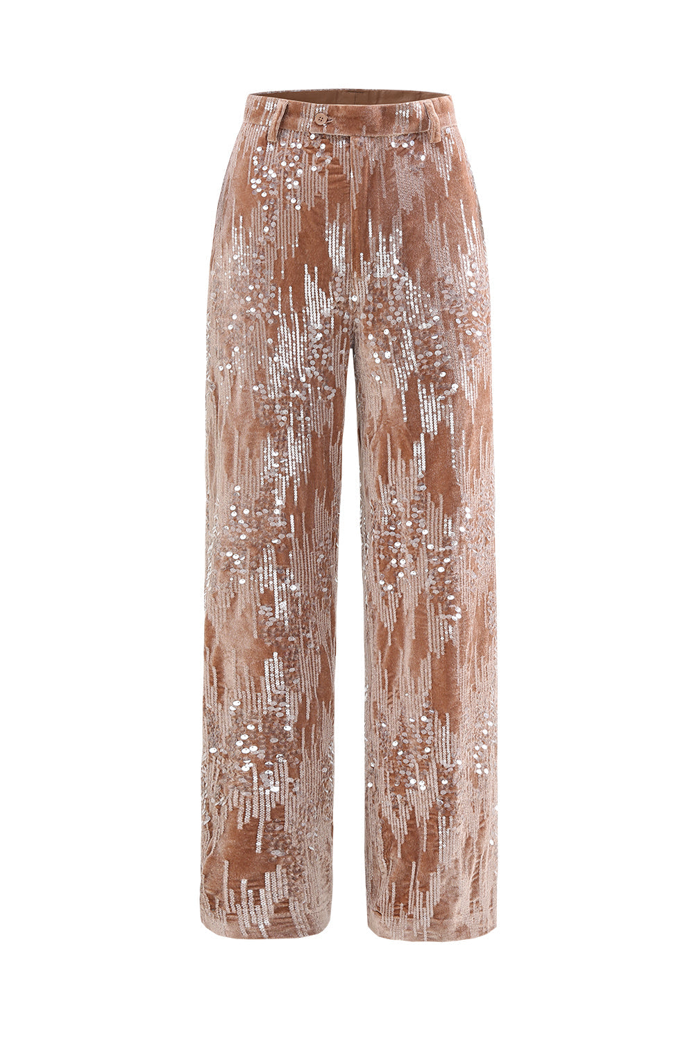 Sparkly Dusty Rose Velvet Notched Lapel Sequins 2 Piece Suits