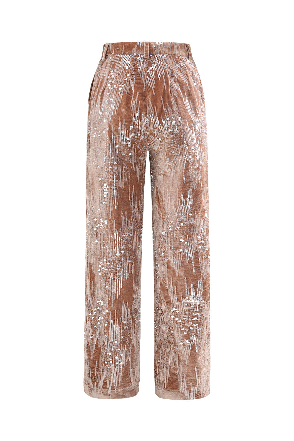 Sparkly Dusty Rose Velvet Notched Lapel Sequins 2 Piece Suits