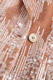 Sparkly Dusty Rose Velvet Notched Lapel Sequins 2 Piece Suits