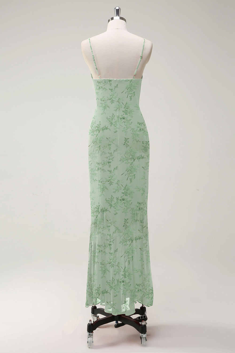 Sunset Spaghetti Straps Corset Ruffled Sheath Bridesmaid Dress