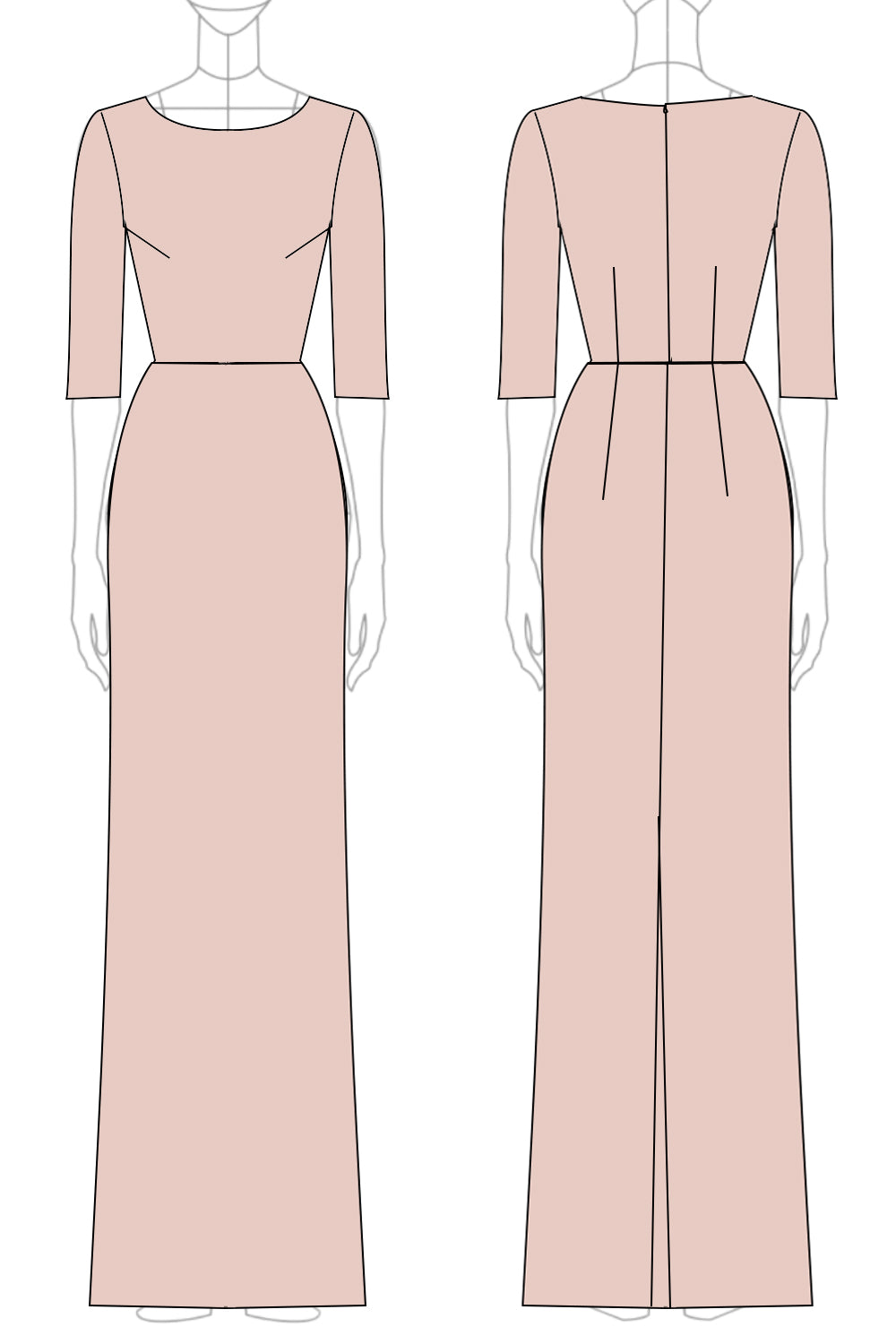 Champagne Jewel Neck Sheath Mother of the Bride Dress with Sequins