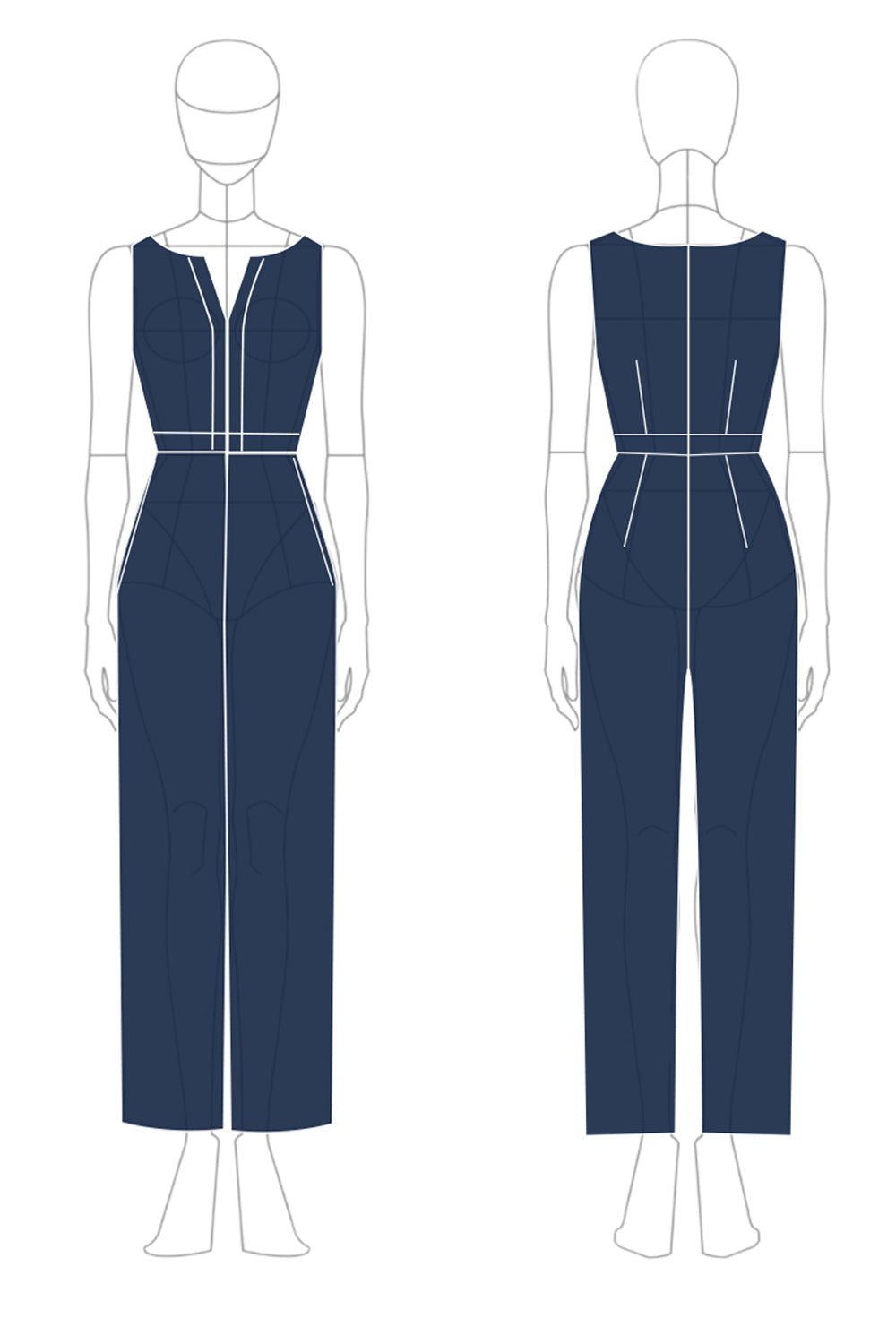 Navy Chiffon Mother of the Bride Jumpsuit with Sequined Maxi Jacket