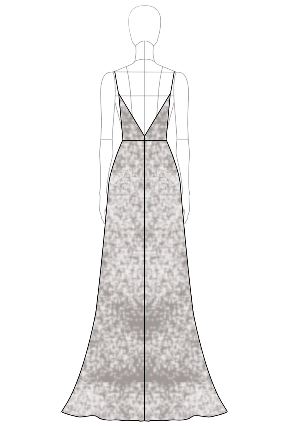 Sparkly Silver Deep V-Neck Sequined A-Line Formal Dress