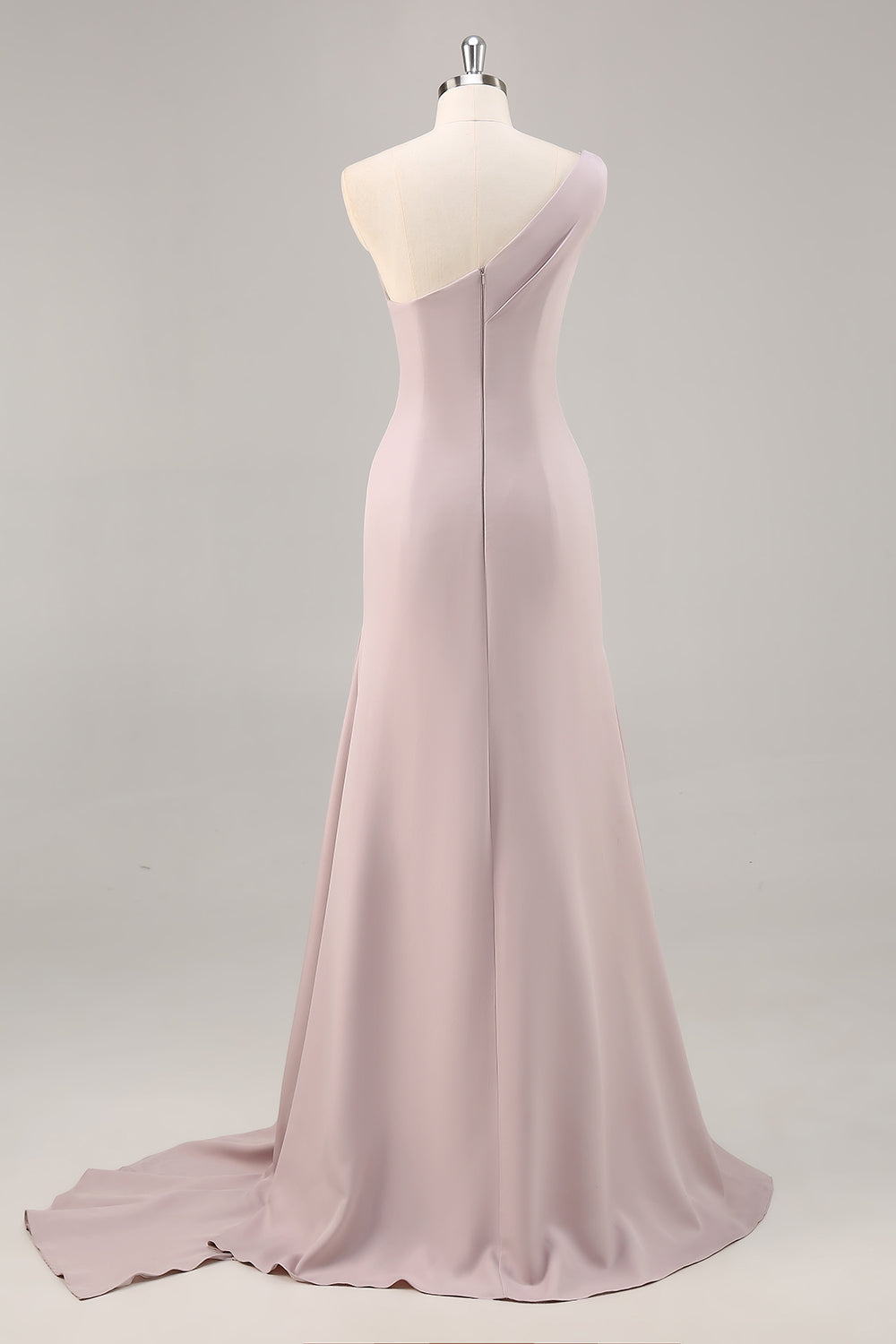 Khaki Mermaid One Shoulder Floor length Formal Dress