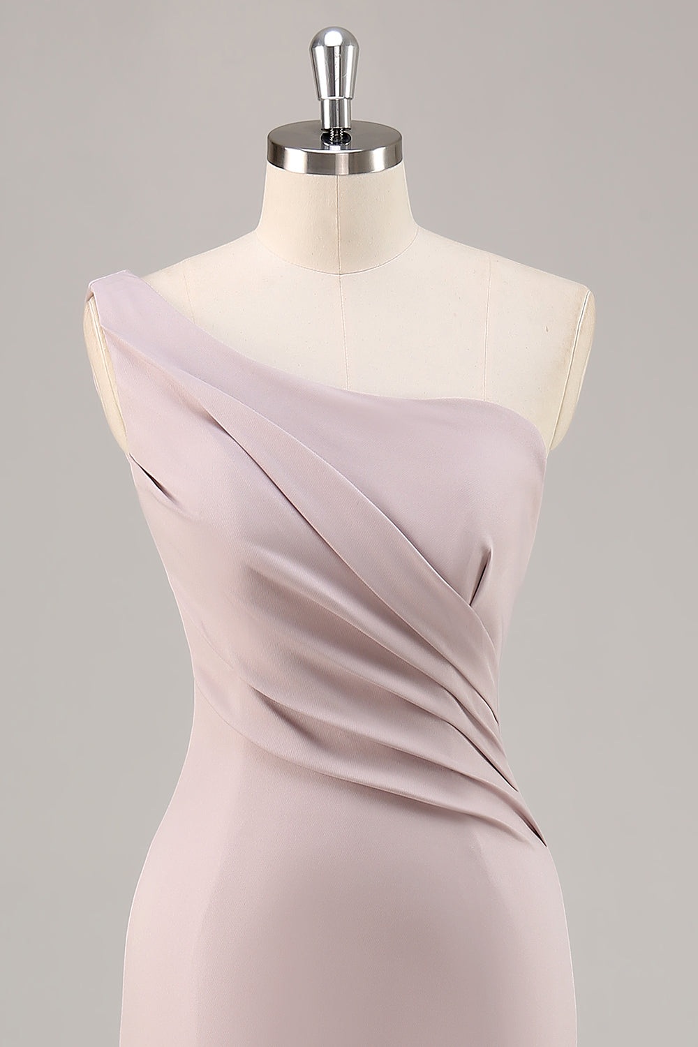 Khaki Mermaid One Shoulder Floor length Formal Dress