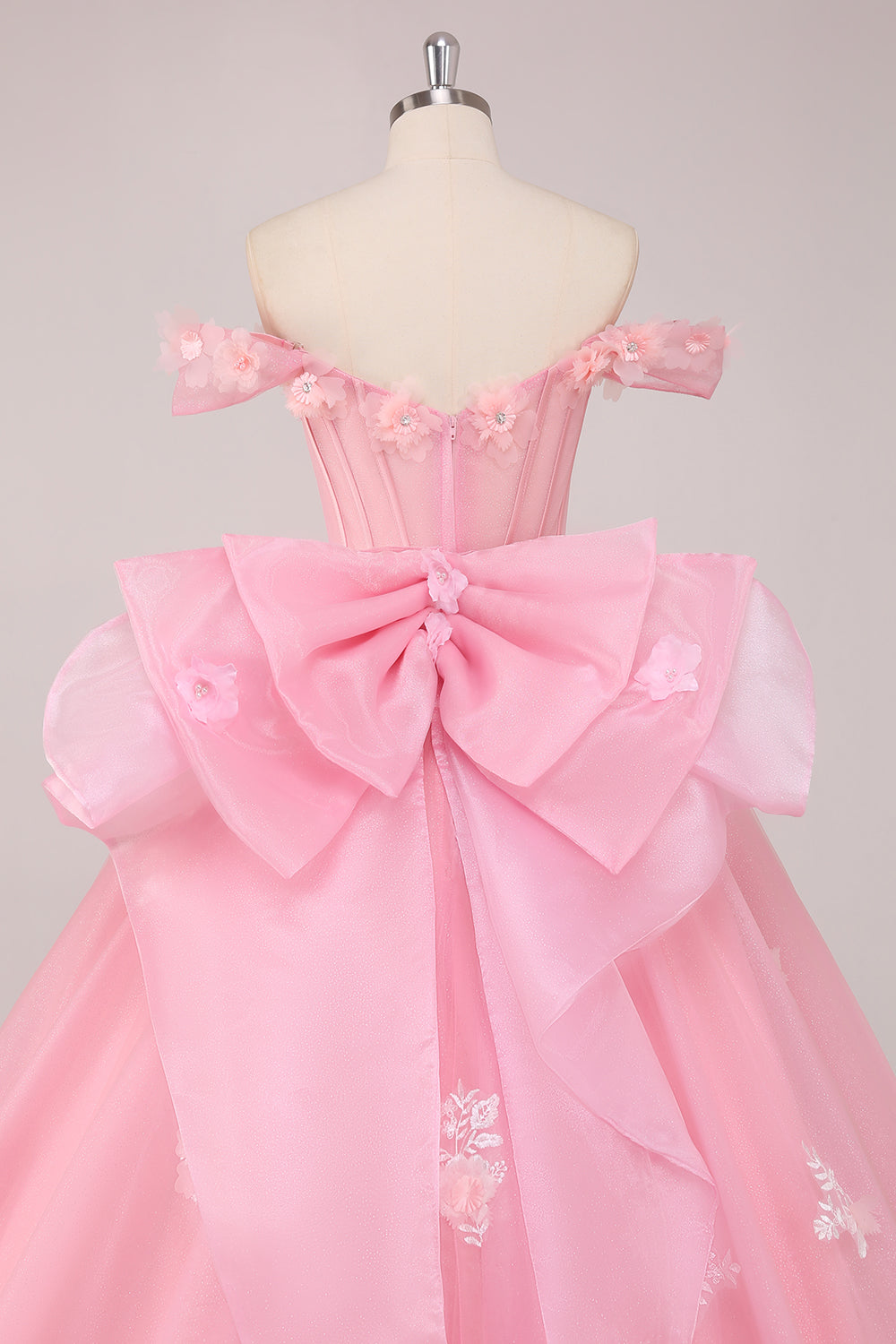 Princess Ball Gown Corset Off the Shoulder Appliqued Quinceañera Dress