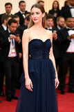 Sweetheart Navy Ruffled A Line Floor Length Formal Dress