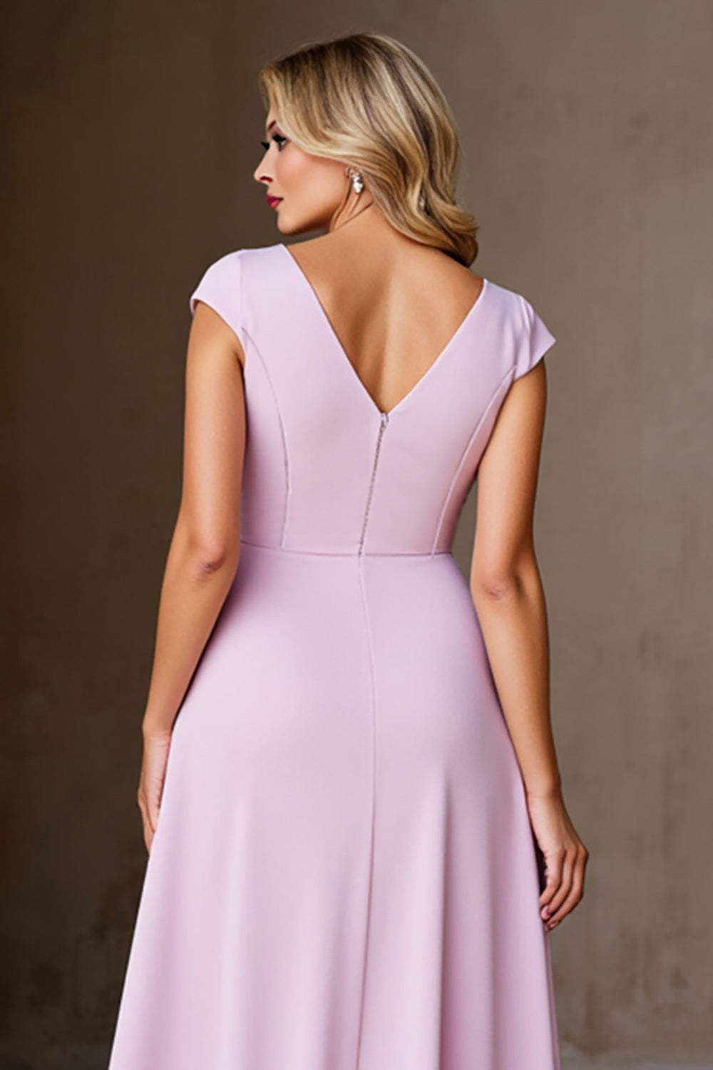 Candy Pink A Line Maxi Chiffon Mother of the Bride Dress with Ruffles
