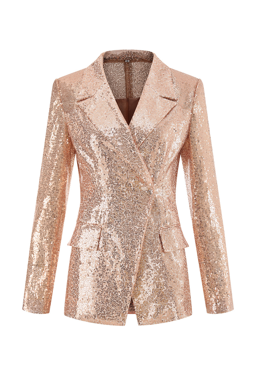 Sparkly Golden Notched Lapel 2 Piece Sequin Women Suits