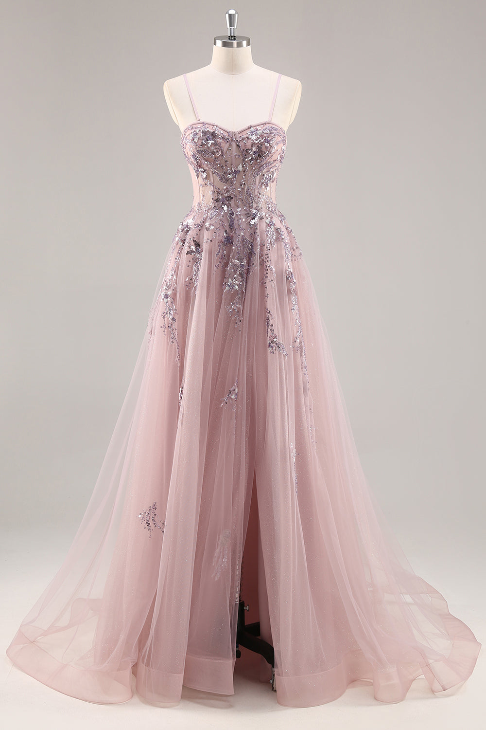 Sparkly Green Corset Sweetheart Maxi Prom Dress with Appliques