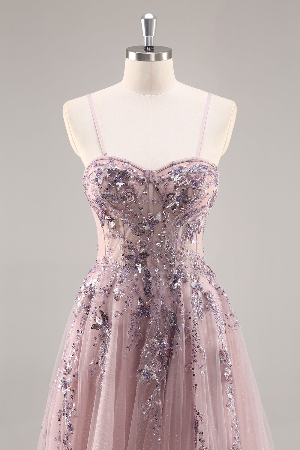 Sparkly Green Corset Sweetheart Maxi Prom Dress with Appliques