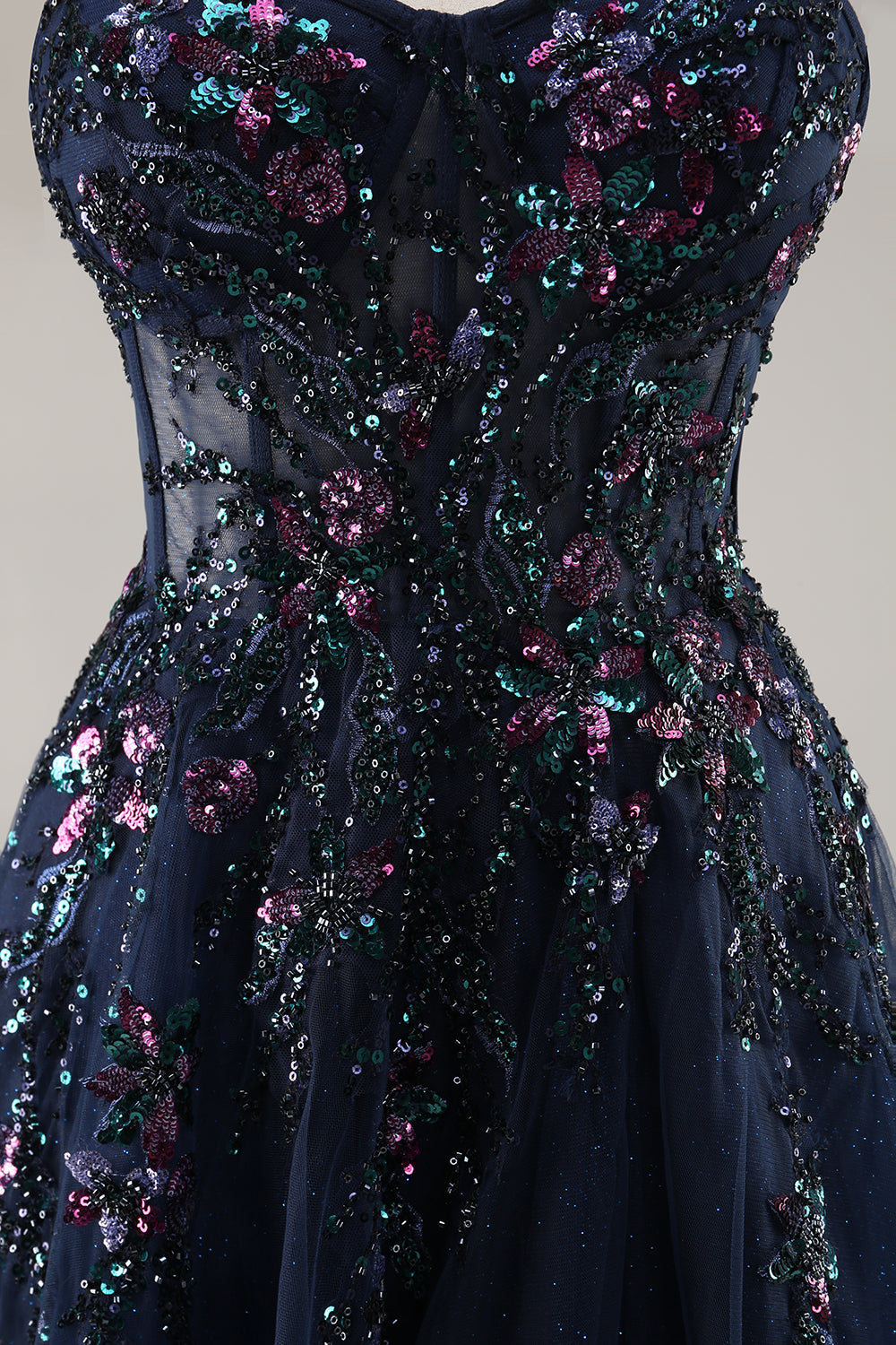 Sparkly Green Corset Sweetheart Maxi Prom Dress with Appliques