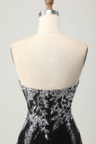 Sparkly Sweetheart Black Silver Tight Short Prom Dress with Sequins