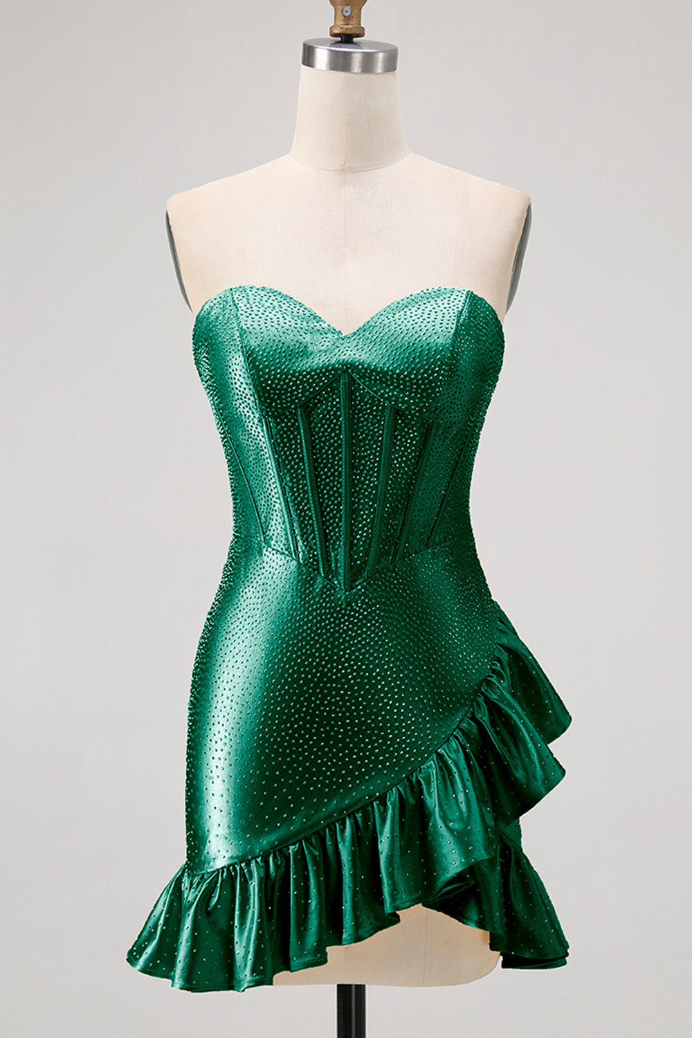 Sparkly Yellow Sweetheart Corset Short Cocktail Dress with Beading