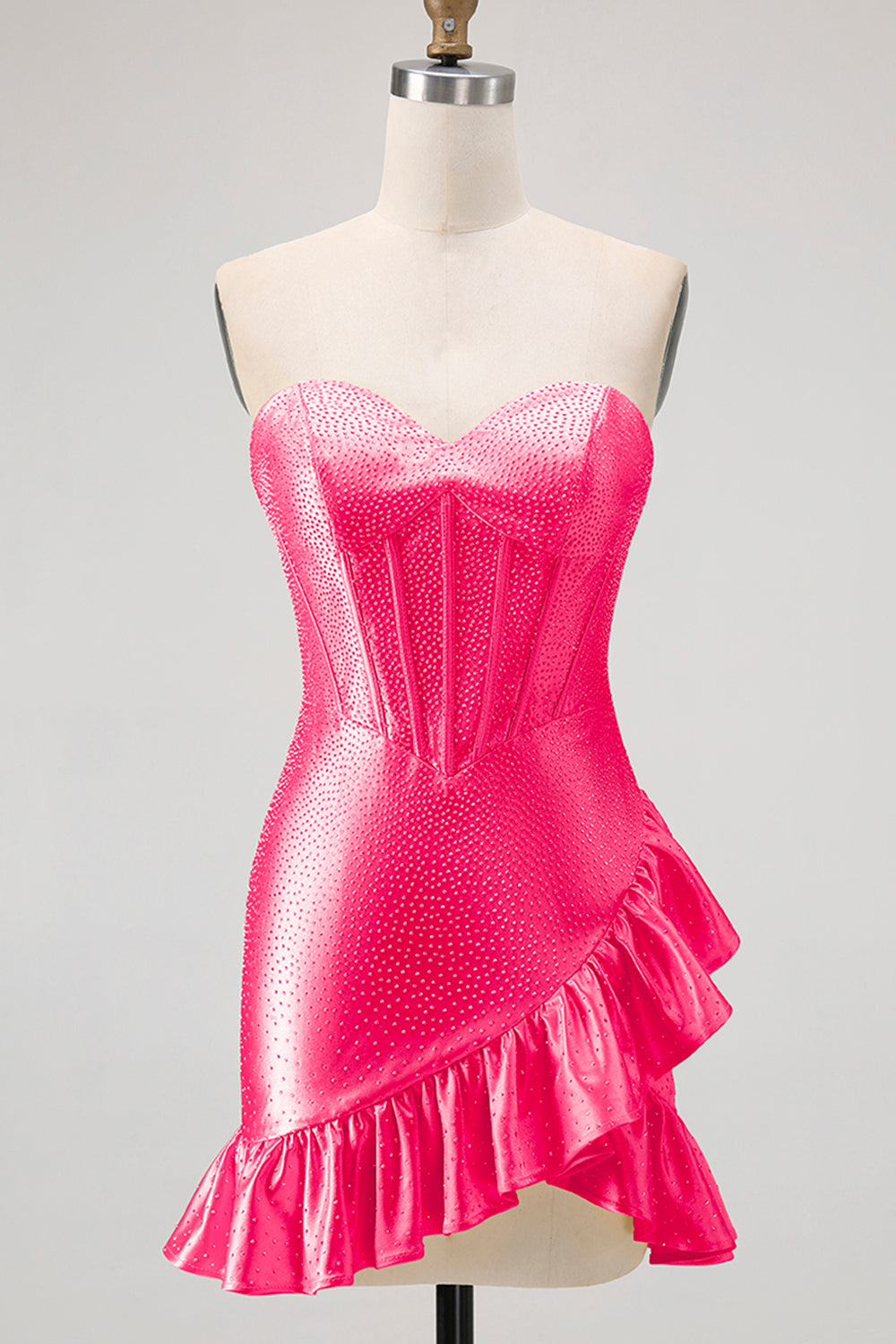 Sparkly Yellow Sweetheart Corset Short Cocktail Dress with Beading