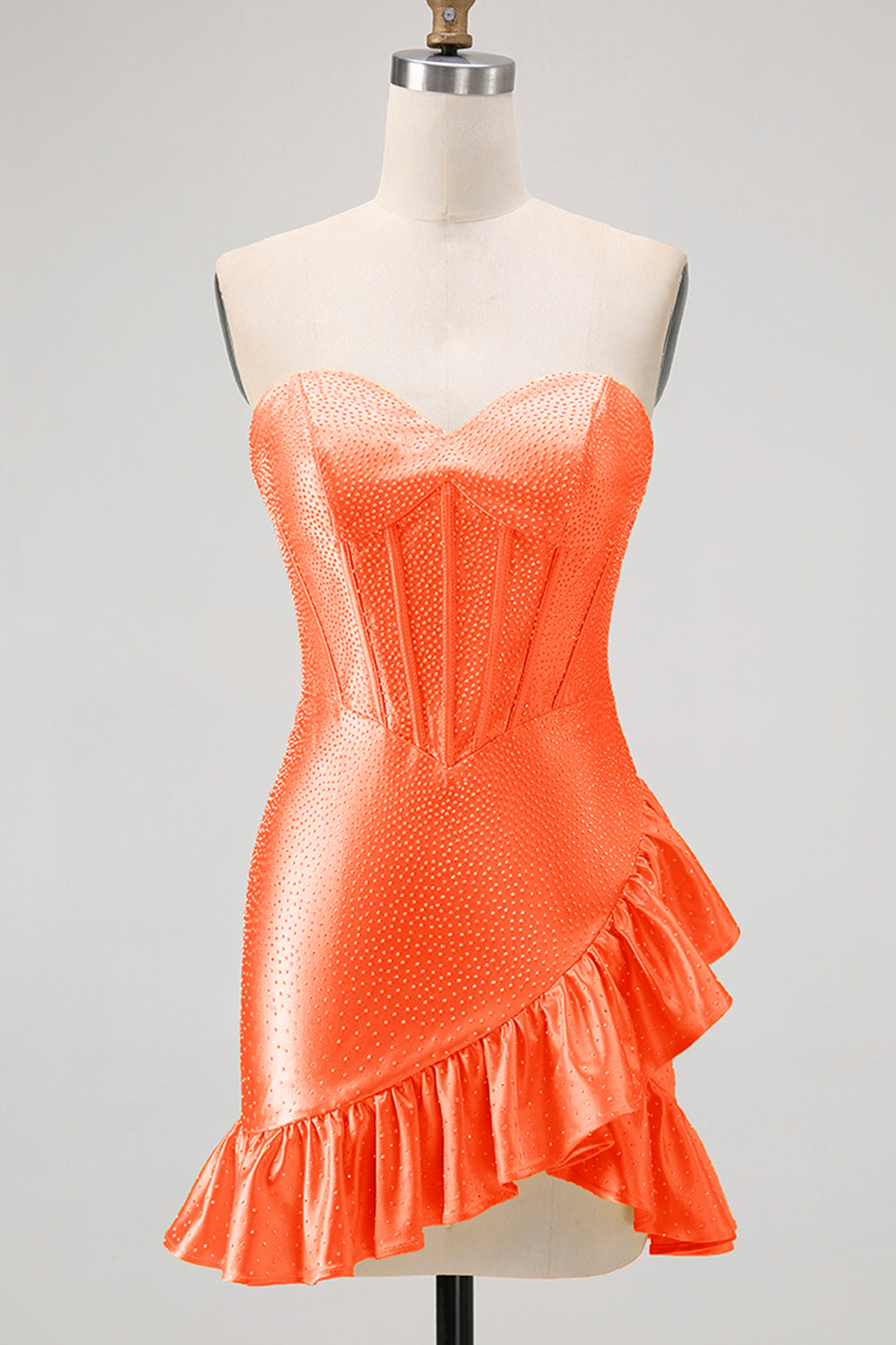 Sparkly Yellow Sweetheart Corset Short Cocktail Dress with Beading