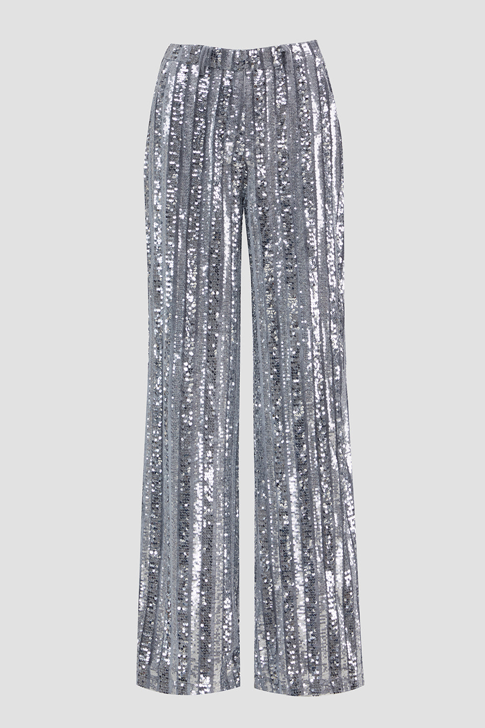 Sparkly Sequin Silver 2 Piece Peak Lapel Women Prom Suits