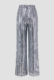 Sparkly Sequin Silver 2 Piece Peak Lapel Women Prom Suits