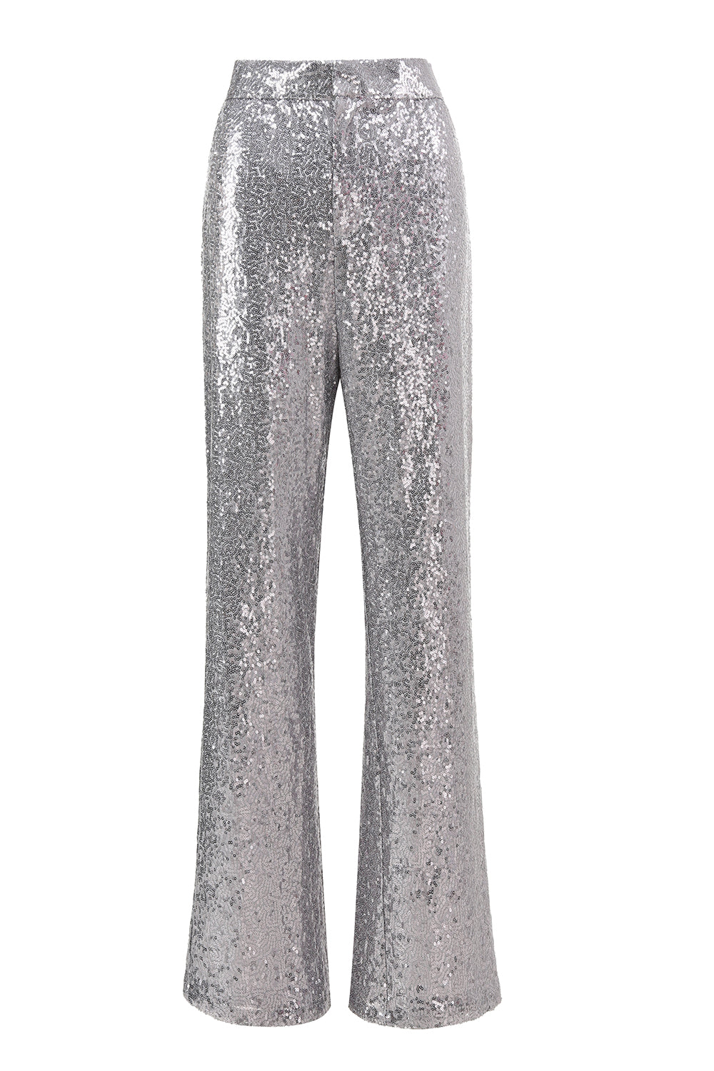 Sparkly Silver 2 Piece Notched Lapel Sequin Women Prom Suits