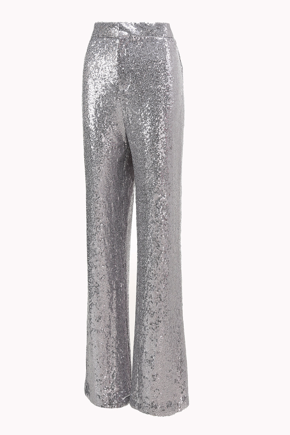 Sparkly Silver 2 Piece Notched Lapel Sequin Women Prom Suits