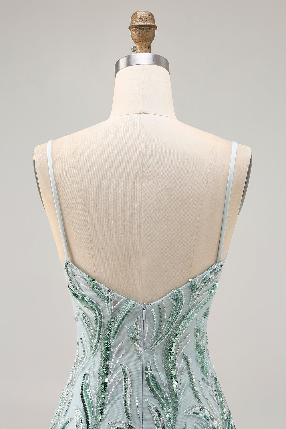 Sparkly Green Beaded Tight Short Cocktail Dress with Sequins