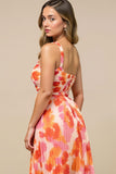 Sunset One Shoulder High-Low Summer Wedding Guest Dress with Ruffles