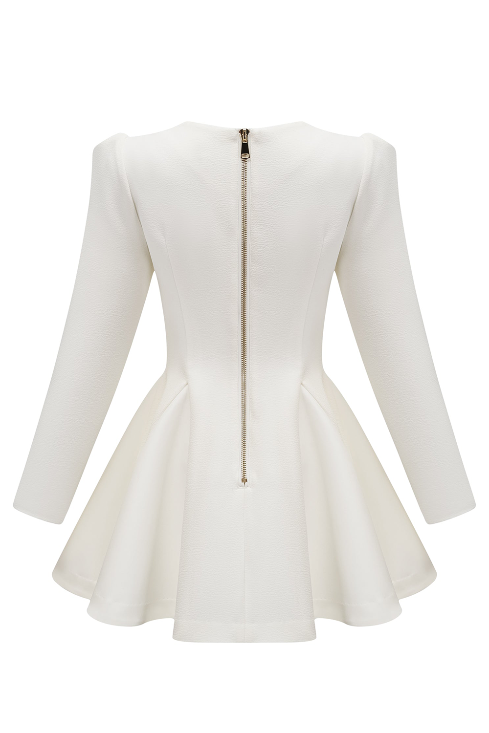 White V Neck A Line Short Work Dress with Buttons