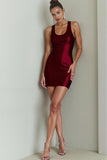 Sparkly Sequin Bodycon Scoop Neck Little White Dress