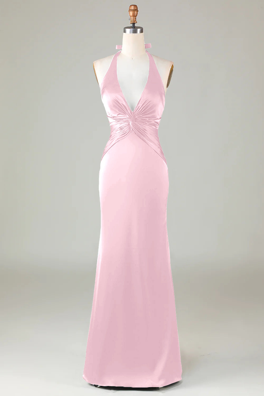 Mermaid Halter Dark Green Bridesmaid Dress