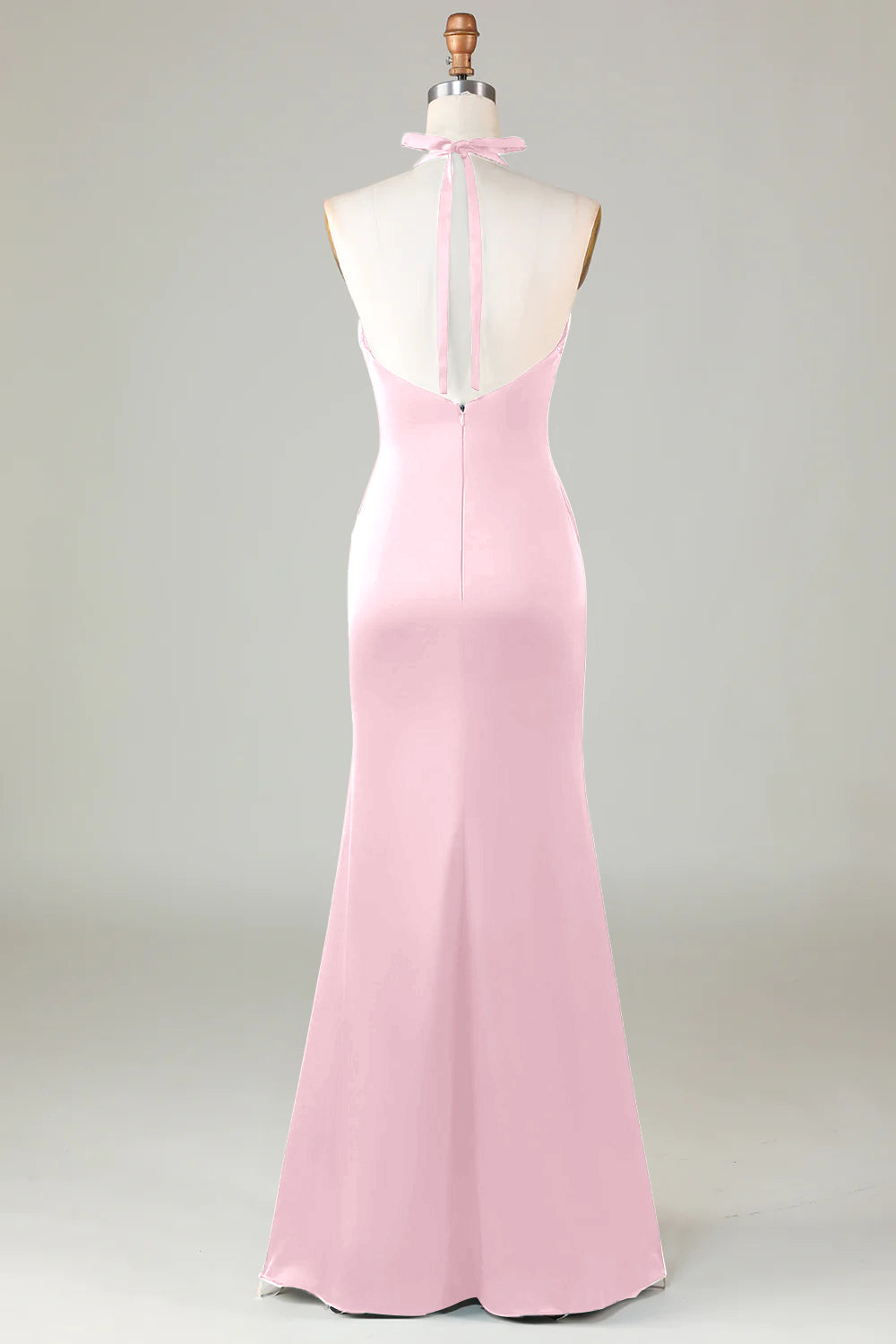 Mermaid Halter Dark Green Bridesmaid Dress