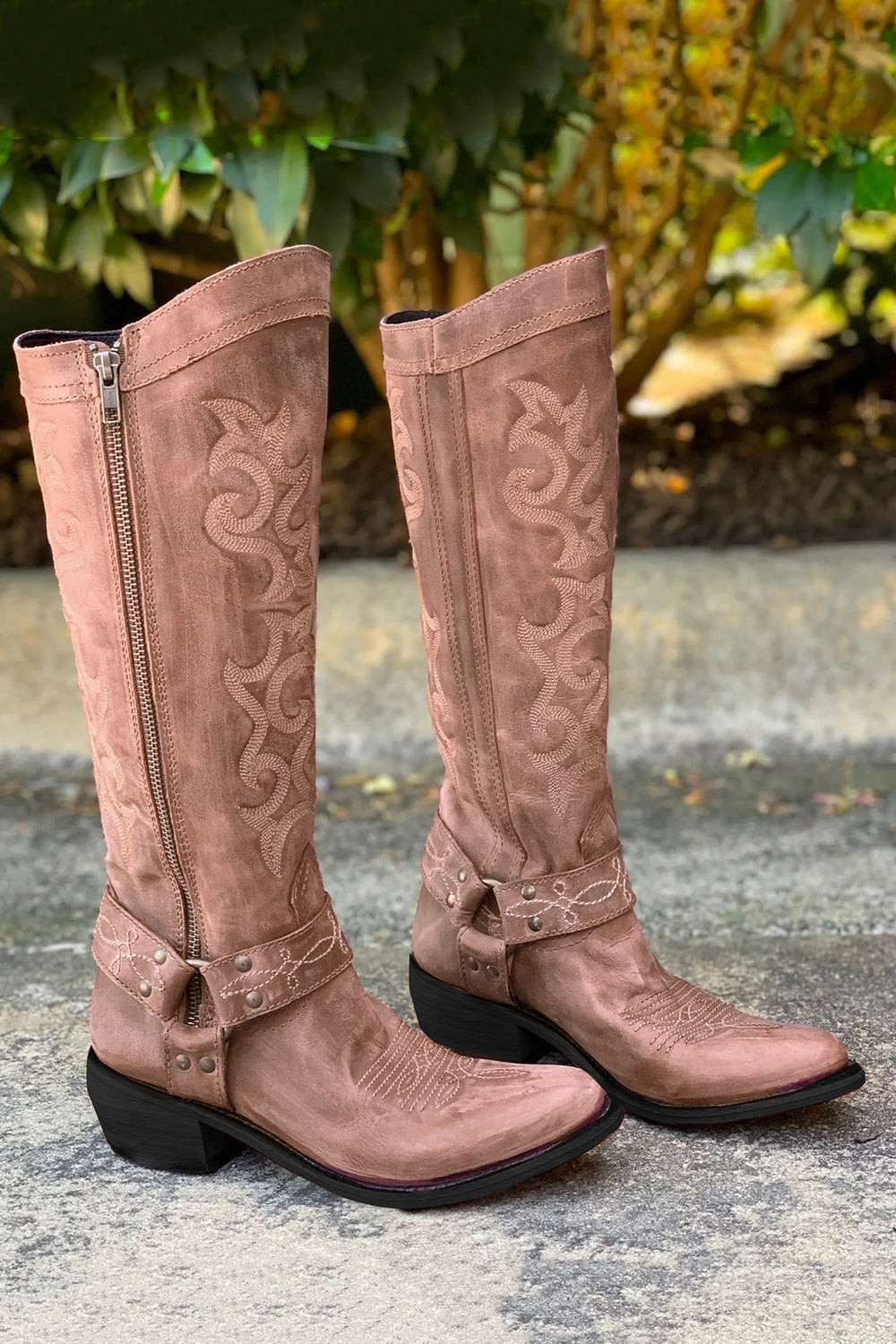 Stylish Blue Embroidered Boho Cowgirl Boots