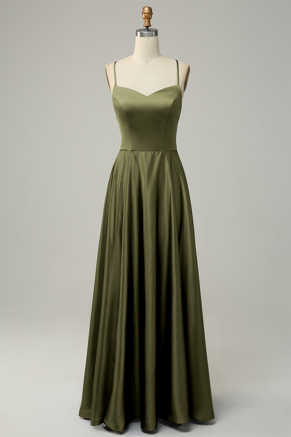 Dusty Rose Halter A Line Long Bridesmaid Dress