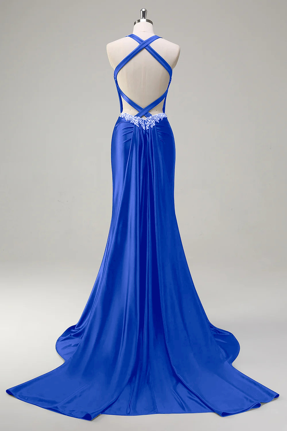 Dusty Sage V-Neck Mermaid Chiffon Bridesmaid Dress with Ruffles