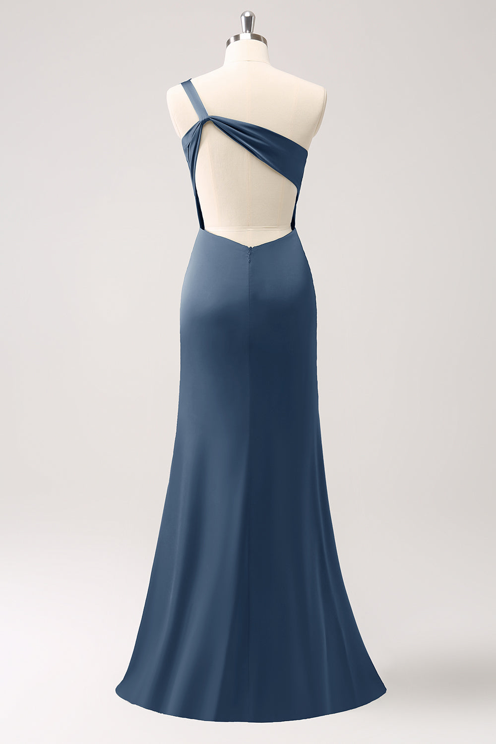 Terracotta Mermaid Backless Bridesmaid Dress with Slit
