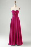 Dusty Sage Twist Front Pleated A Line Satin Long Bridesmaid Dress