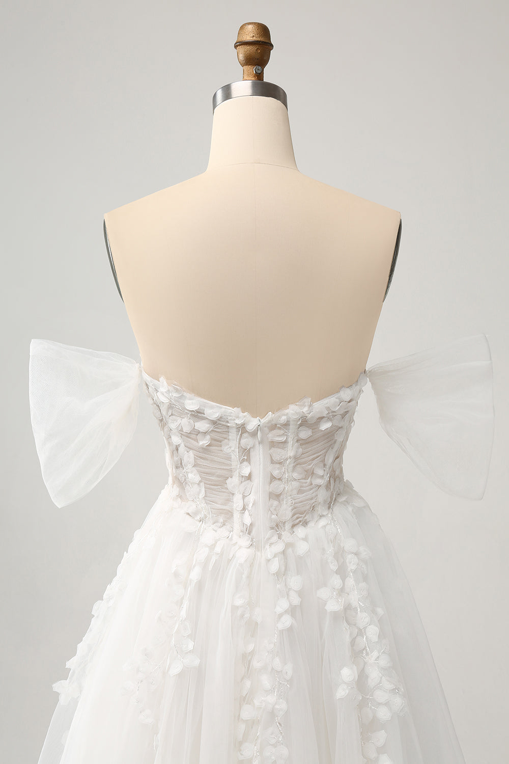 Fairy Sweetheart Tulle Sweep Train Wedding Dress