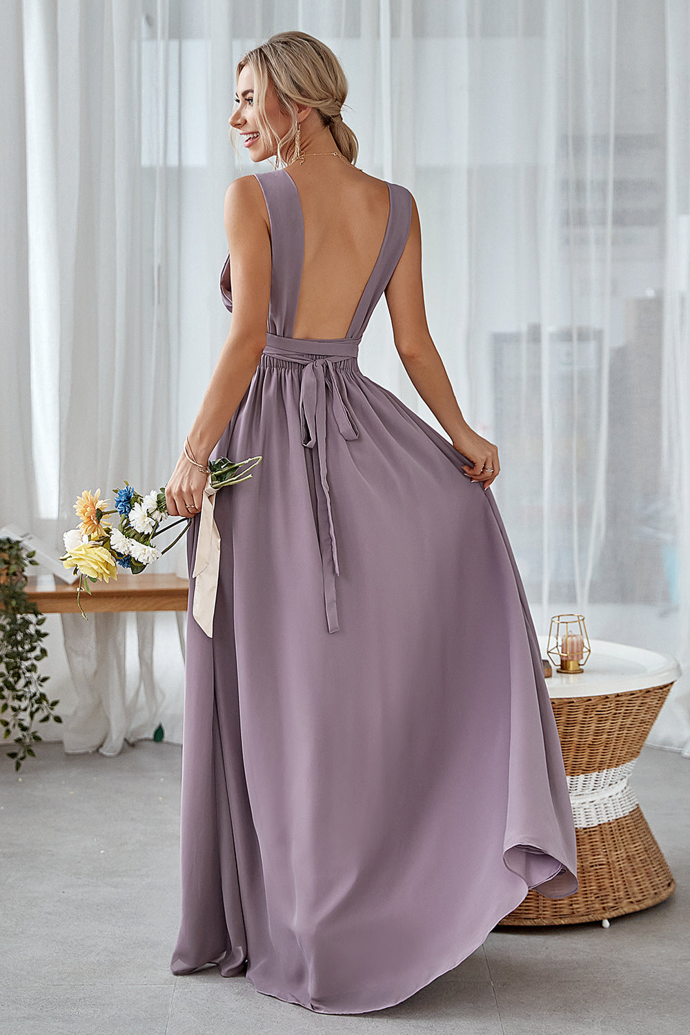 Wisteria Lavender Convertible Bridesmaid Dress Infinity Dress