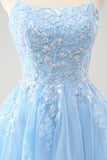 Cute Glitter Lilac A Line Sequins Short Lace Up Back Prom Dress with Appliques