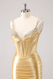 Red Corset Boning Tight Short Prom Dress with Sequins